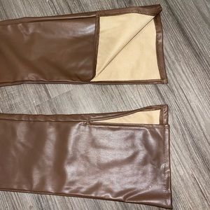 Super cute brown leather pants